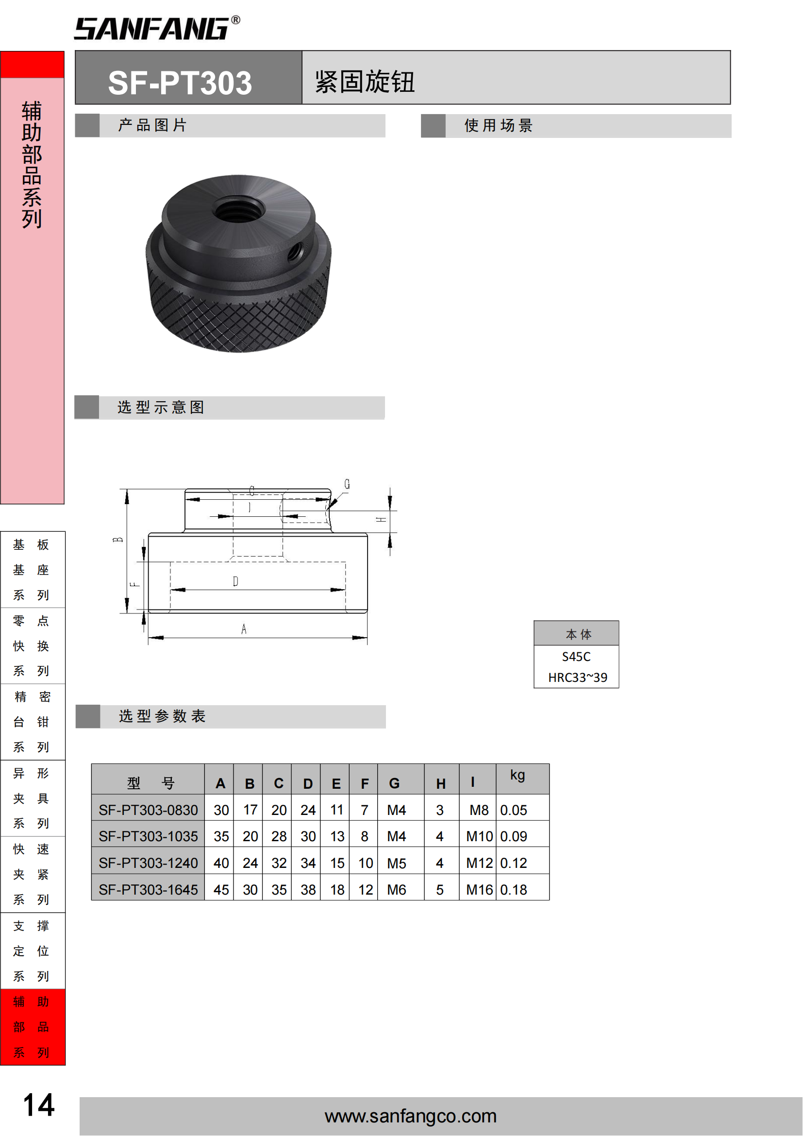 紧固旋钮