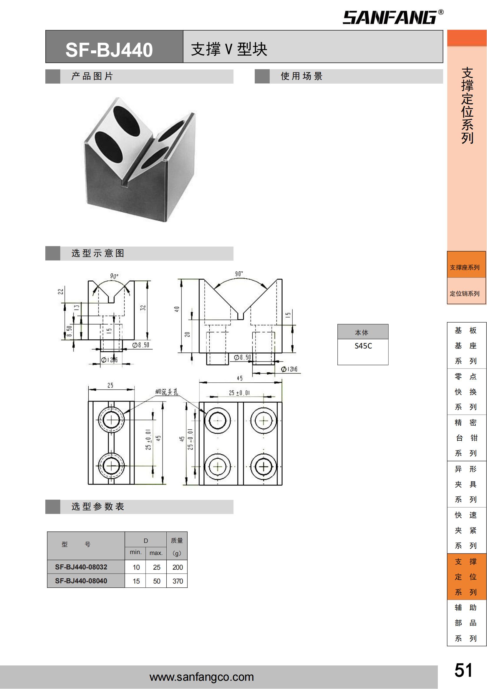 支撑V型块