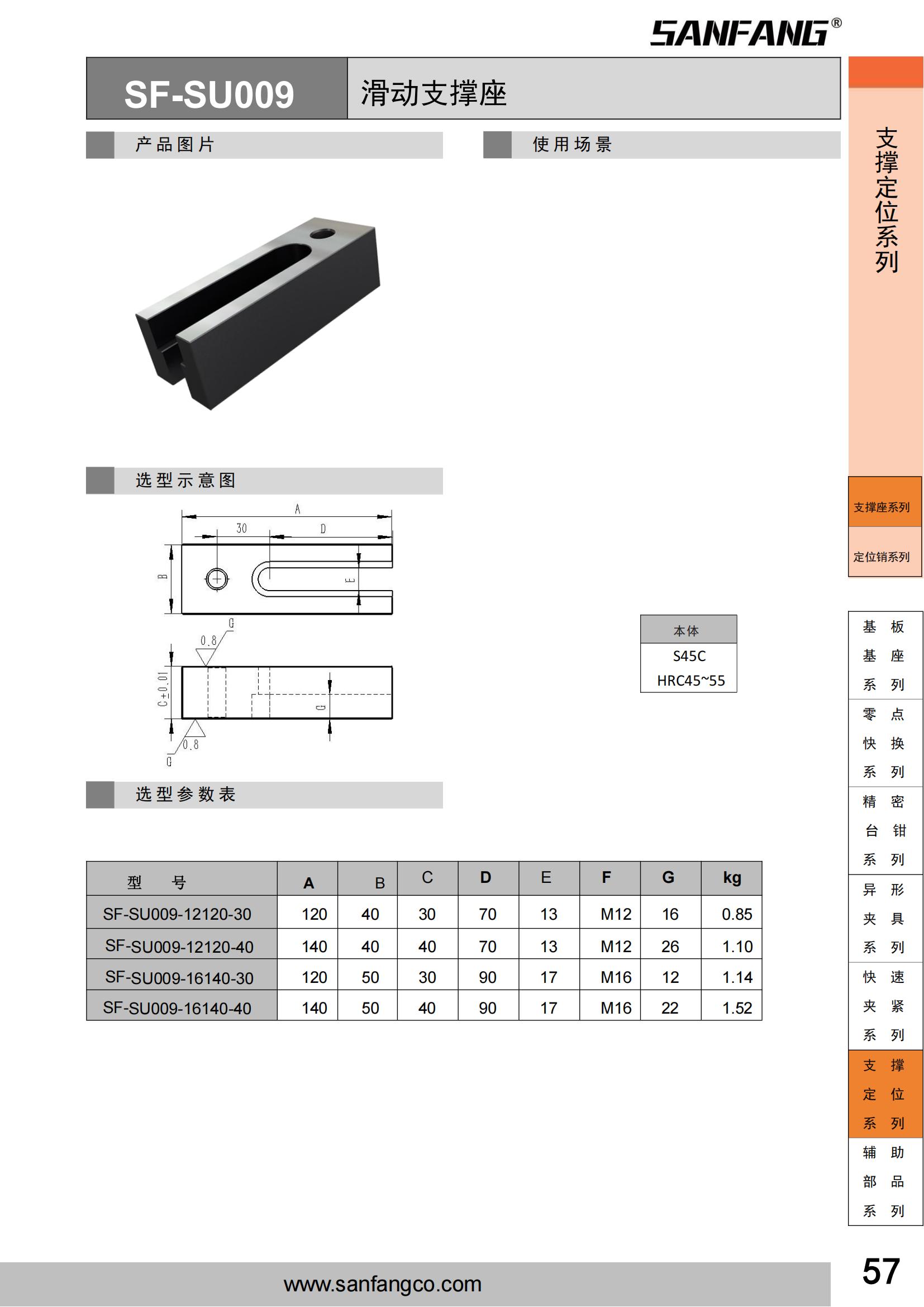 滑动支撑座