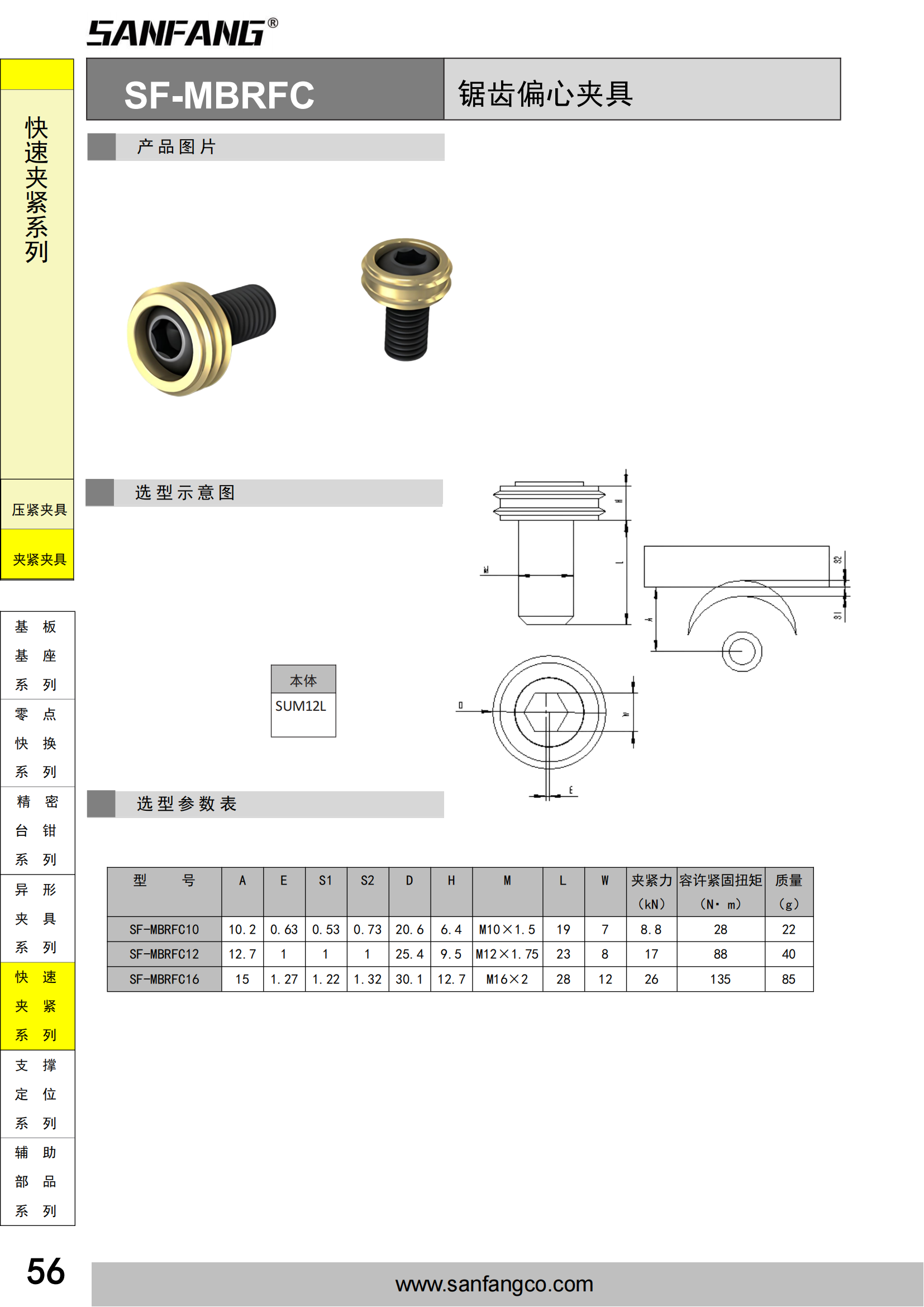 锯齿偏心夹具