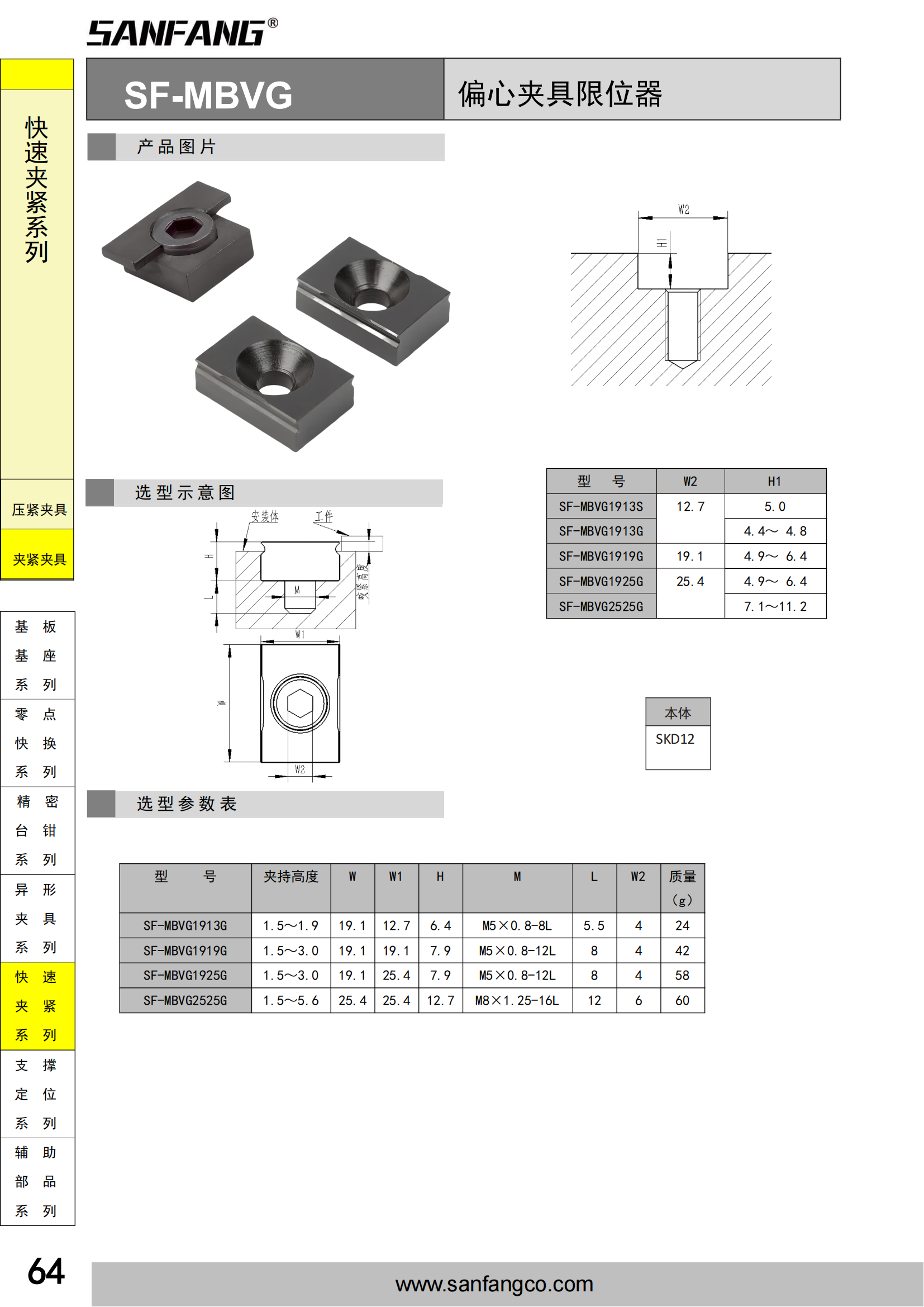 偏心夹具限位器