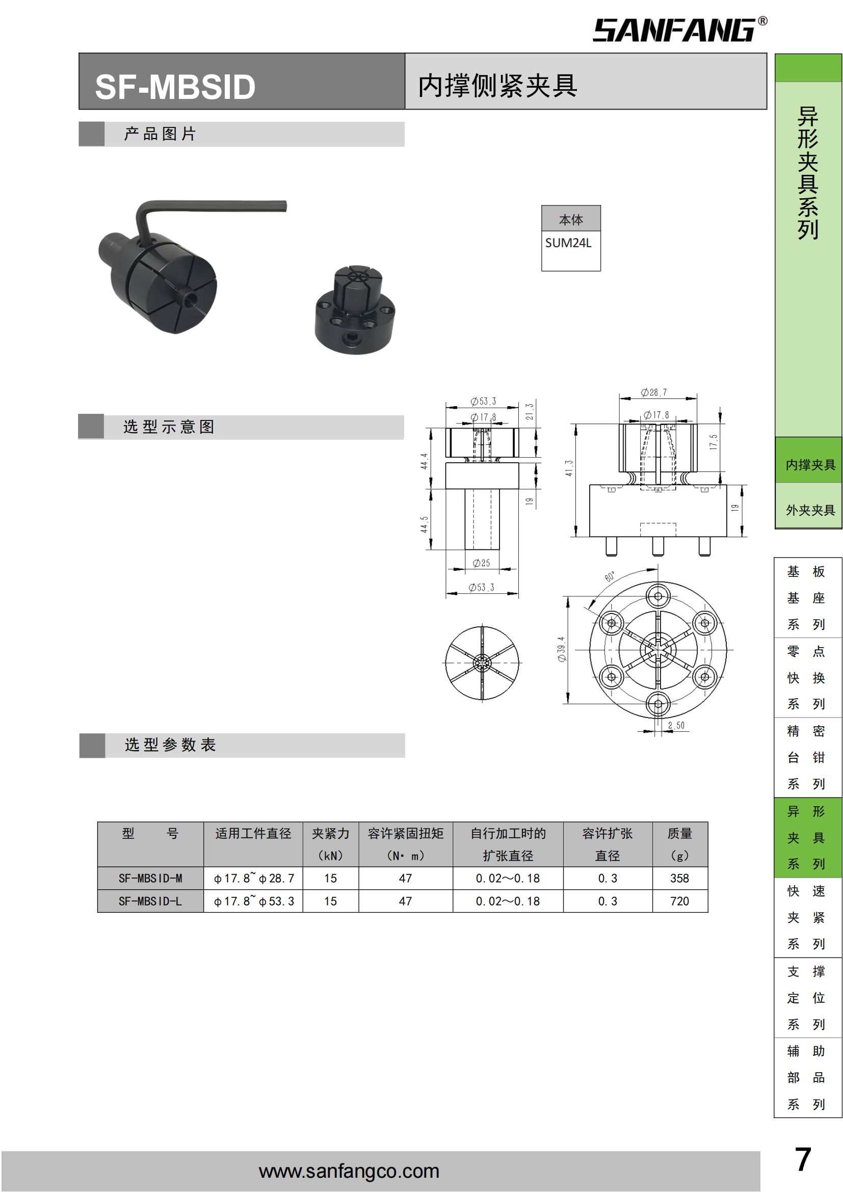内撑侧紧夹具