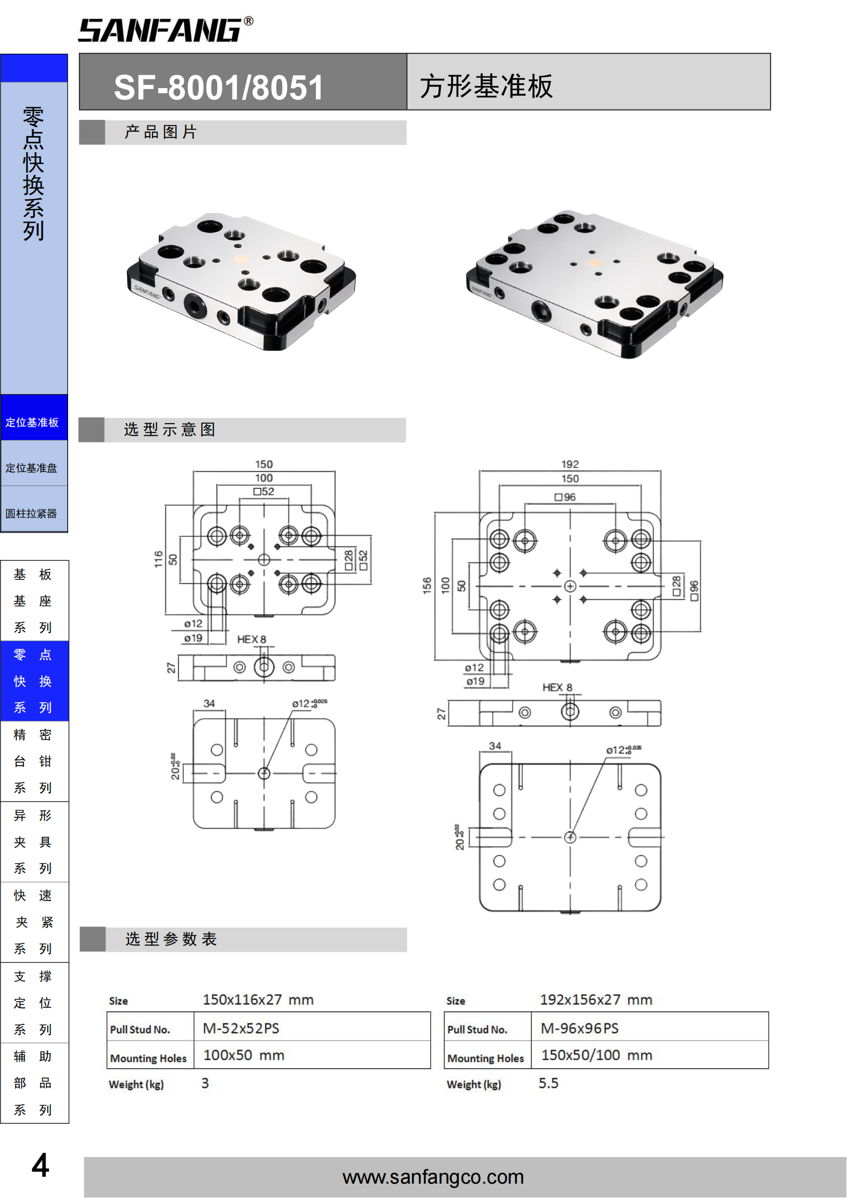 方形基准板