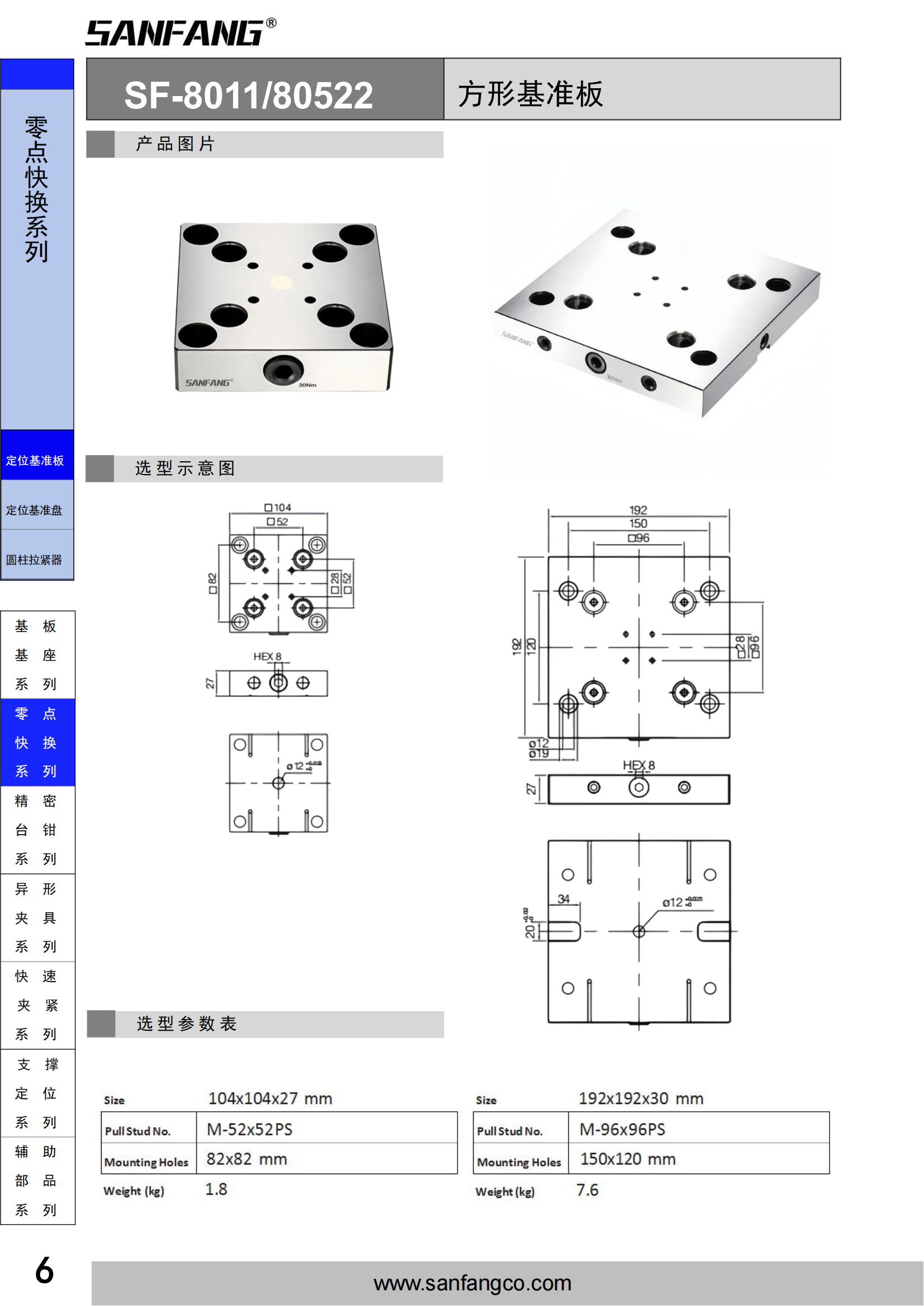 方形基准板